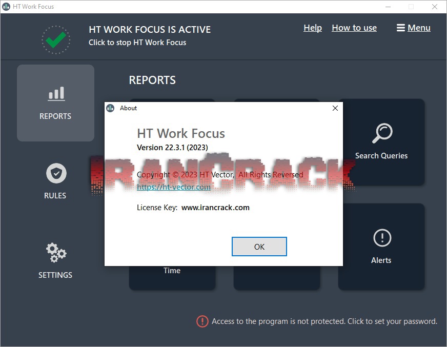 نرم افزار کنترل کارمندان در استفاده از کامپیوتر HT Work Focus v22.3.1